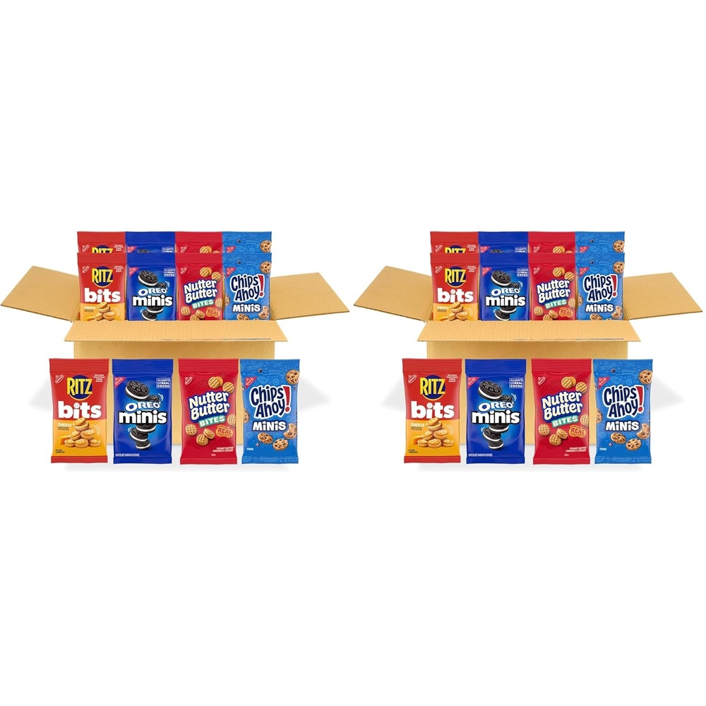image:imageOREO Minis Cookies CHIPS AHOY Minis Cookies Nutter Butter Bites amp RITZ Bits Cheese Crackers Variety Pack 15 Snack Packs3 Ounce Pack of 2