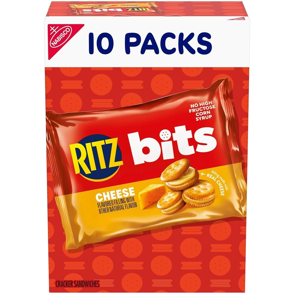 image:imageRITZ Bits Cheese Sandwich Crackers Lunch Snacks for Kids and Adults 10 Snack Packs