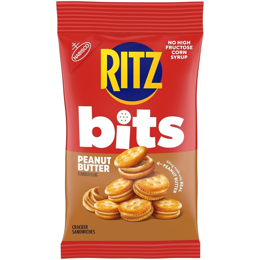 image:imageRITZ Bits Peanut Butter Sandwich Crackers Snacks for Kids and Adults Lunch Snacks 3 oz