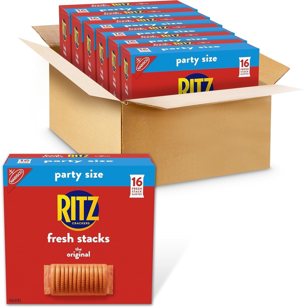 image:imageRITZ Fresh Stacks Original Crackers Bulk Travel Snacks Party Size School Snacks 6 Boxes 96 Multi Snack Packs