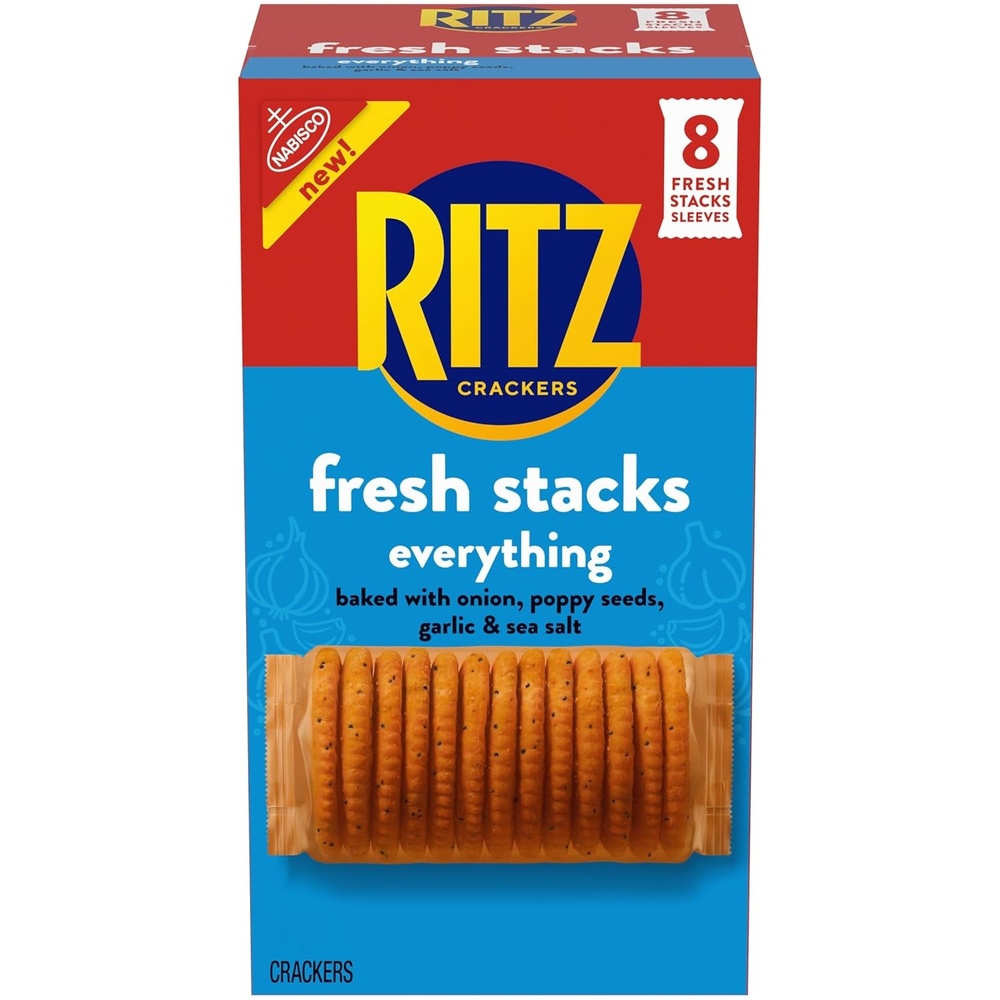 image:imageRITZ Fresh Stacks Savory Onion Crackers Travel Snacks 115 oz 8 Multi Snack PacksEverything