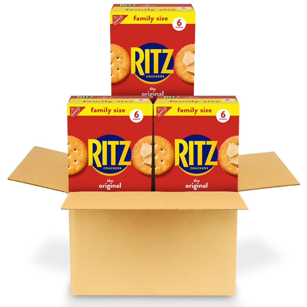 image:imageRITZ Original Crackers Snacks for Kids and Adults Bulk Lunch Snacks Family Size 3 Boxes