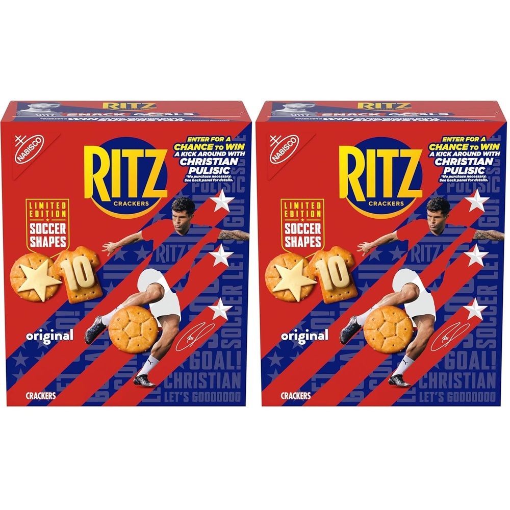 image:imageRITZ Soccer Shapes Original Crackers Snacks for Kids and Adults Party Snacks Limited Edition 123 oz123 Ounce Pack of 2