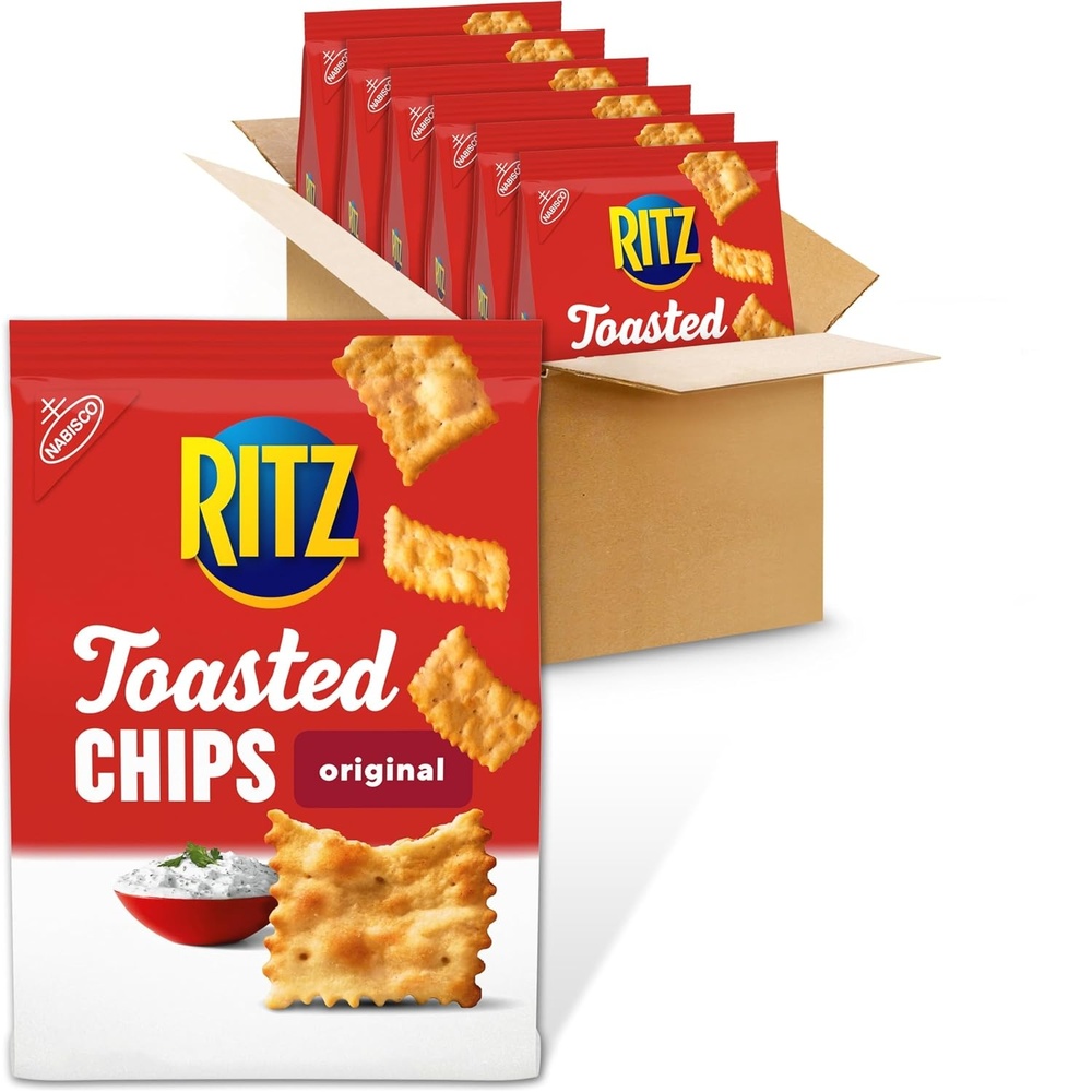 image:imageRITZ Toasted Chips Original Crackers Party Snacks Bulk Snacks 6 81 oz Bags