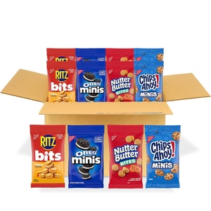 OREO Minis Cookies, CHIPS AHOY! Minis Cookies, Nutter Butter Bites & RITZ Bits Cheese Crackers Variety Pack, 15 Snack Packs(3 Ounce (Pack of 1))