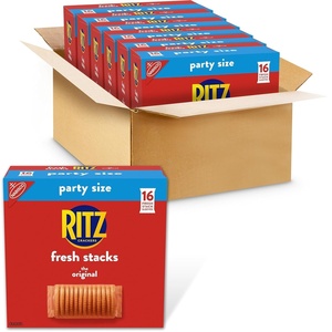 RITZ Fresh Stacks Original Crackers, Bulk Travel Snacks, Party Size, School Snacks, 6 Boxes (96 Multi Snack Packs)