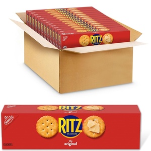 RITZ Original Crackers, Snacks for Kids and Adults, Bulk Lunch Snacks, 12- 3.4 oz. Boxes(Flavour)