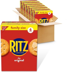 RITZ Original Crackers, Snacks for Kids and Adults, Bulk Lunch Snacks, Family Size, 6 – 20.5 oz Boxes(20.5 Ounce (Pack of 6))