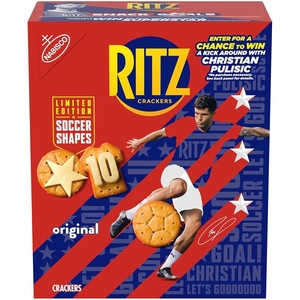 RITZ Soccer Shapes Original Crackers, Snacks for Kids and Adults, Party Snacks, Limited Edition, 12.3 oz(12.3 Ounce (Pack of 1))