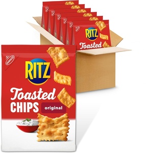 RITZ Toasted Chips Original Crackers, Party Snacks, Bulk Snacks, 6 – 8.1 oz Bags