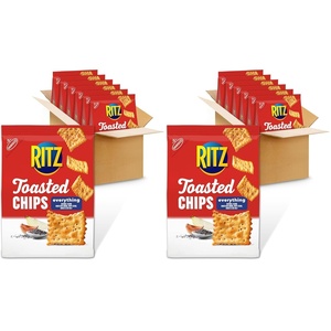 RITZ Toasted Chips Ranch Crackers, Party Snacks, 8.1 oz(Everything)