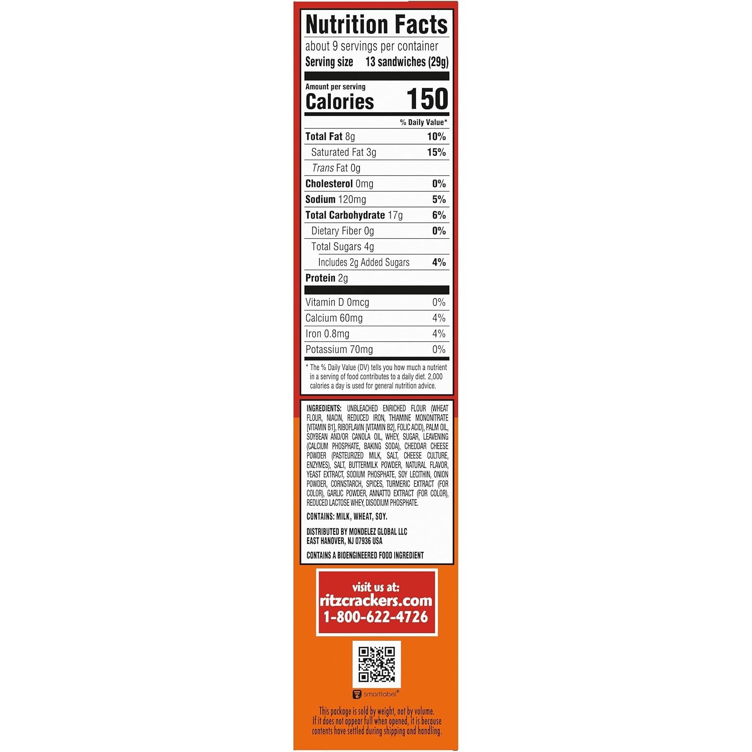image:imageRITZ Bits Spicy Queso Cheese Sandwich Crackers Snacks for Kids and Adults Lunch Snacks 88 oz