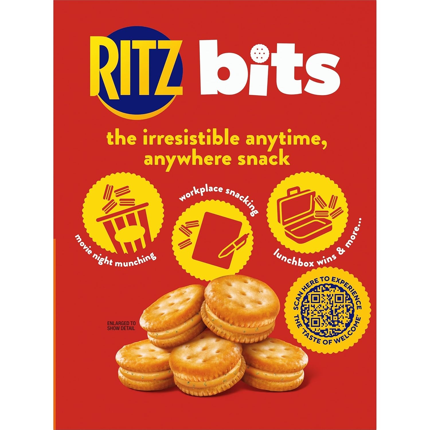image:imageRITZ Bits Spicy Queso Cheese Sandwich Crackers Snacks for Kids and Adults Lunch Snacks 88 oz