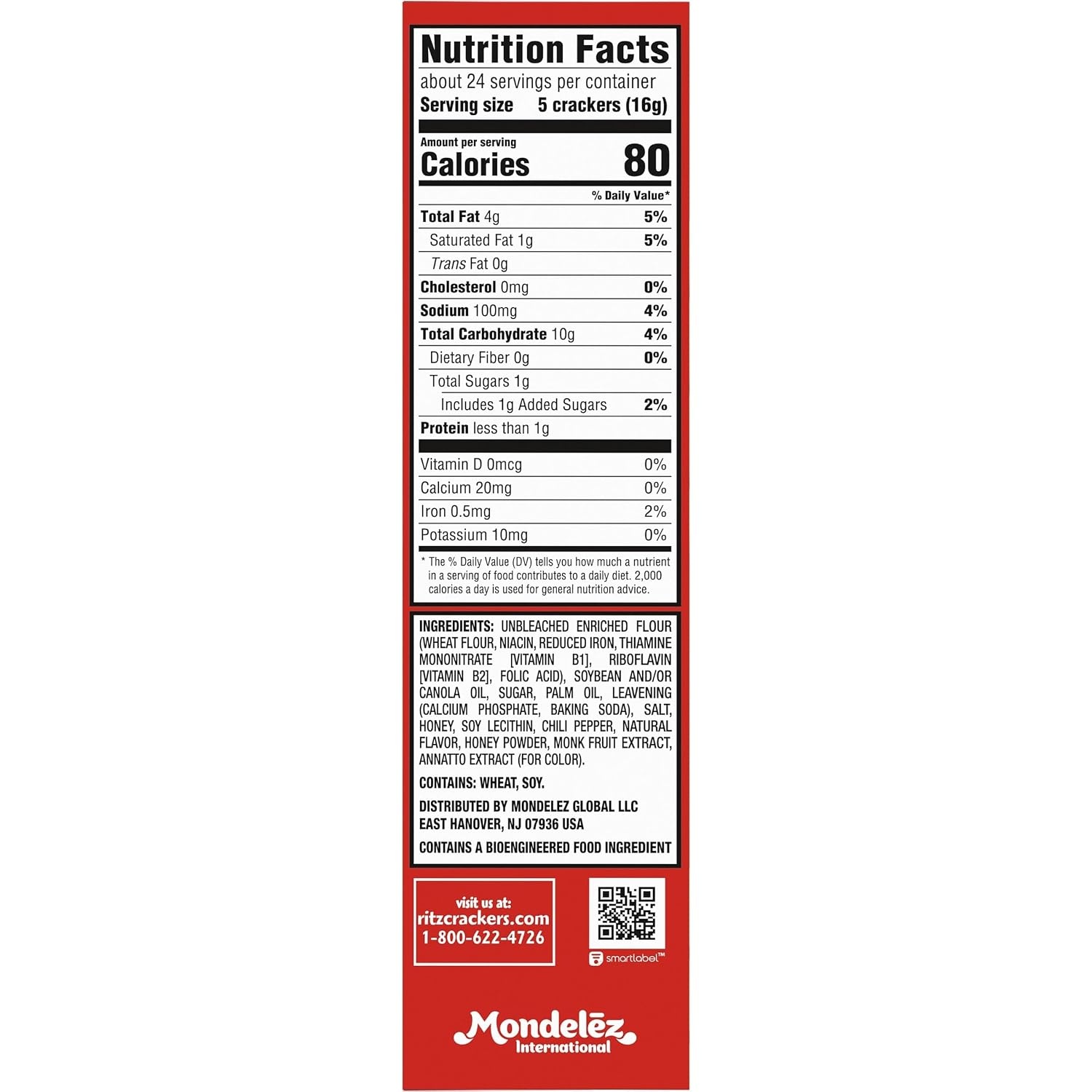 image:imageRITZ Hot Honey Crackers Snacks for Kids and Adults Lunch Snacks 137 oz