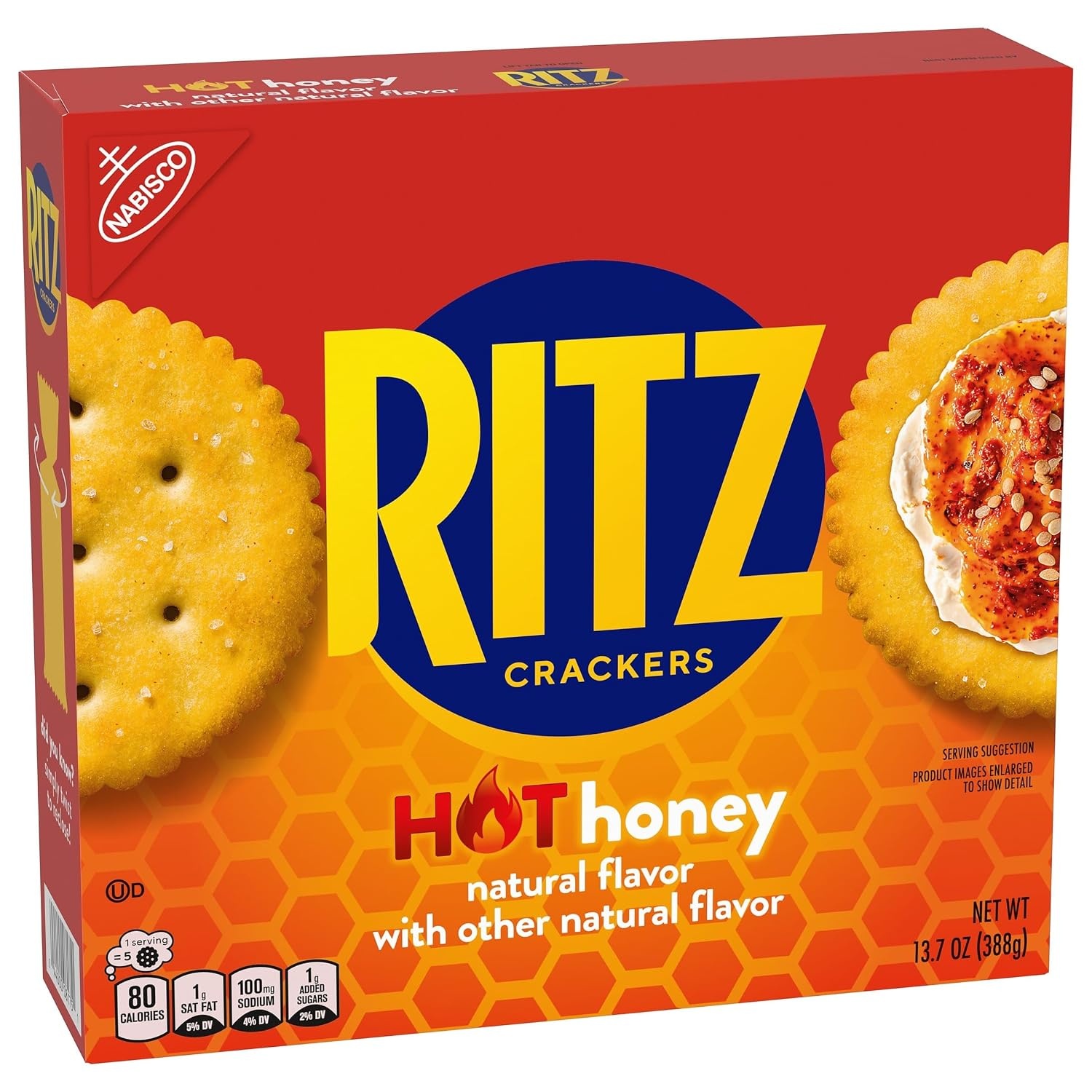image:imageRITZ Hot Honey Crackers Snacks for Kids and Adults Lunch Snacks 137 oz