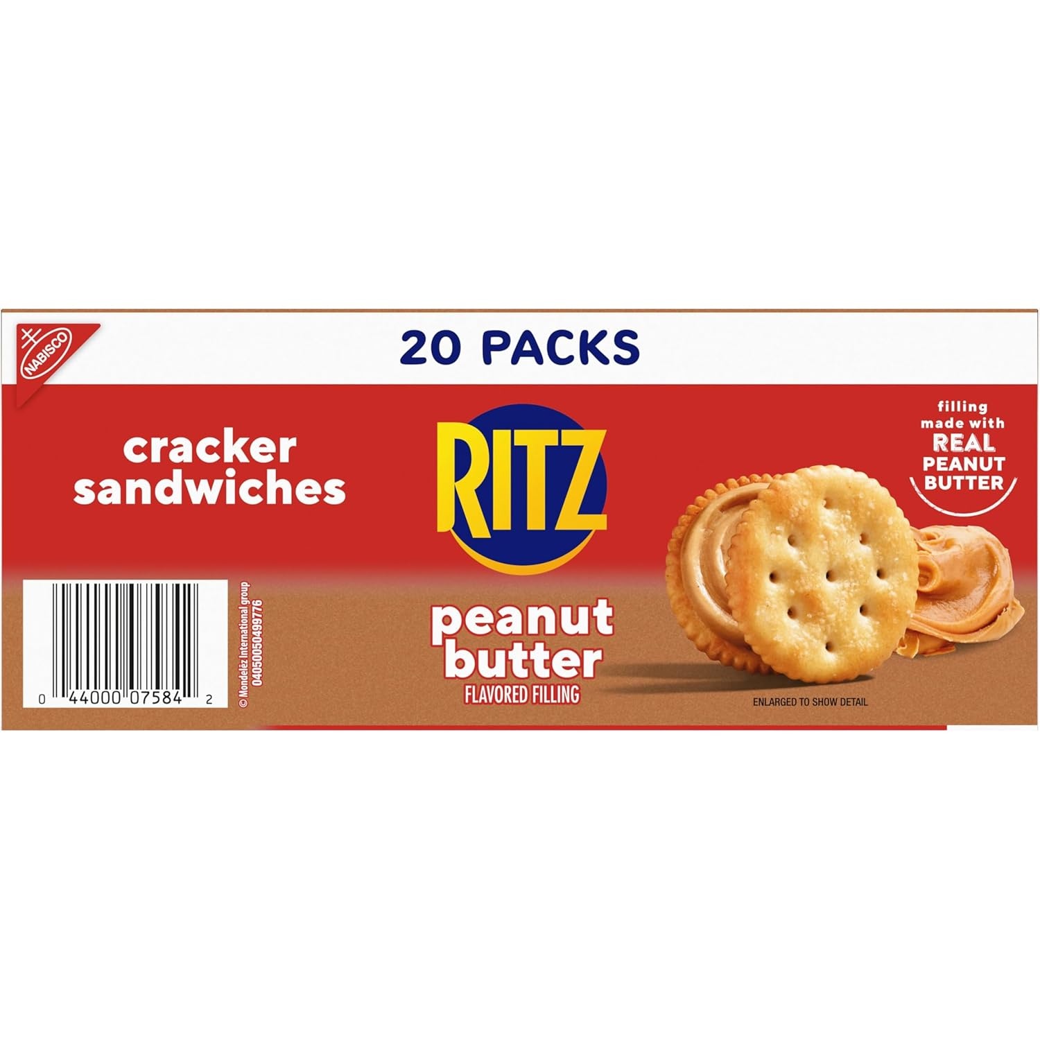 image:imageRITZ Peanut Butter Sandwich Crackers 4g Protein 20 Snack PacksPeanut Butter