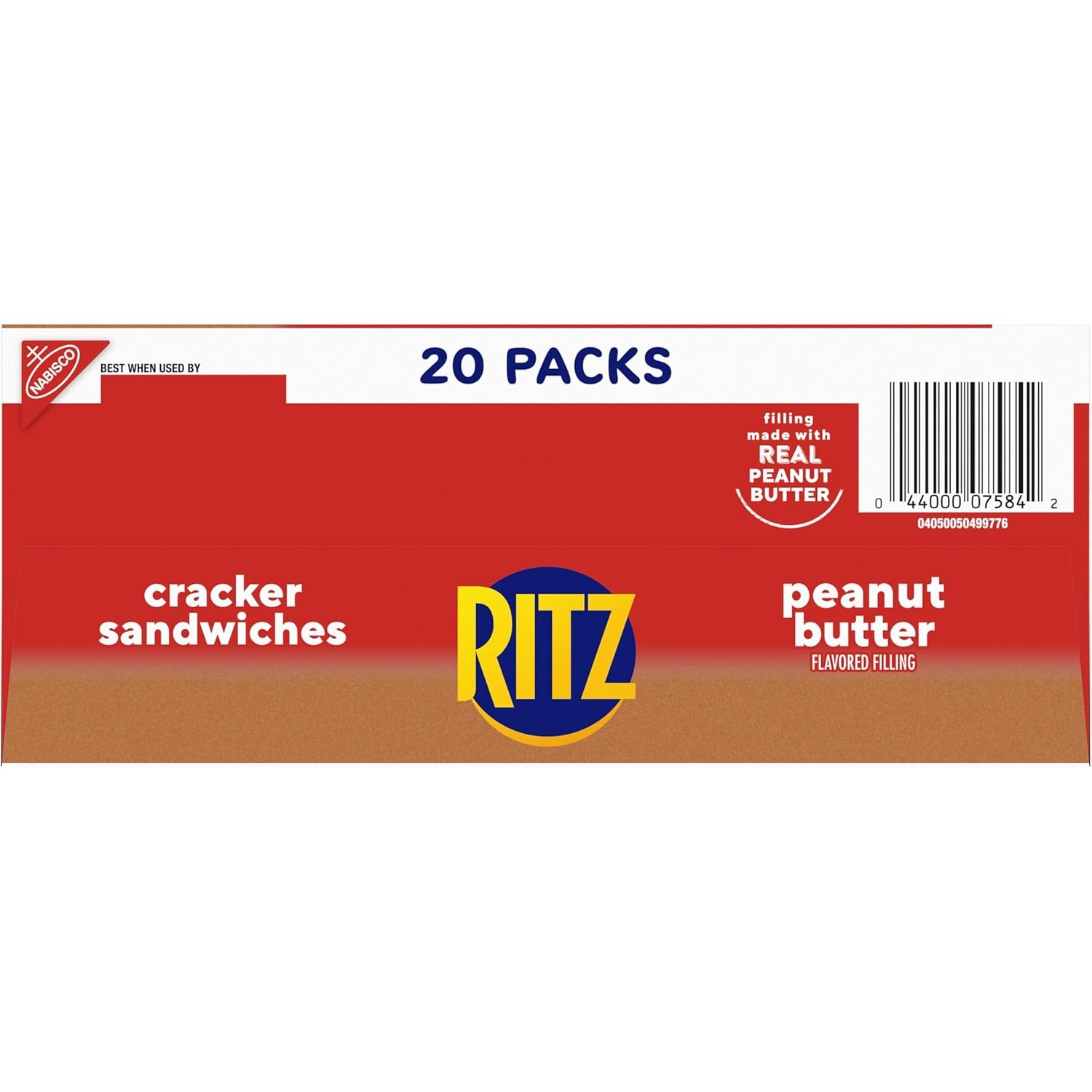 image:imageRITZ Peanut Butter Sandwich Crackers 4g Protein 20 Snack PacksPeanut Butter