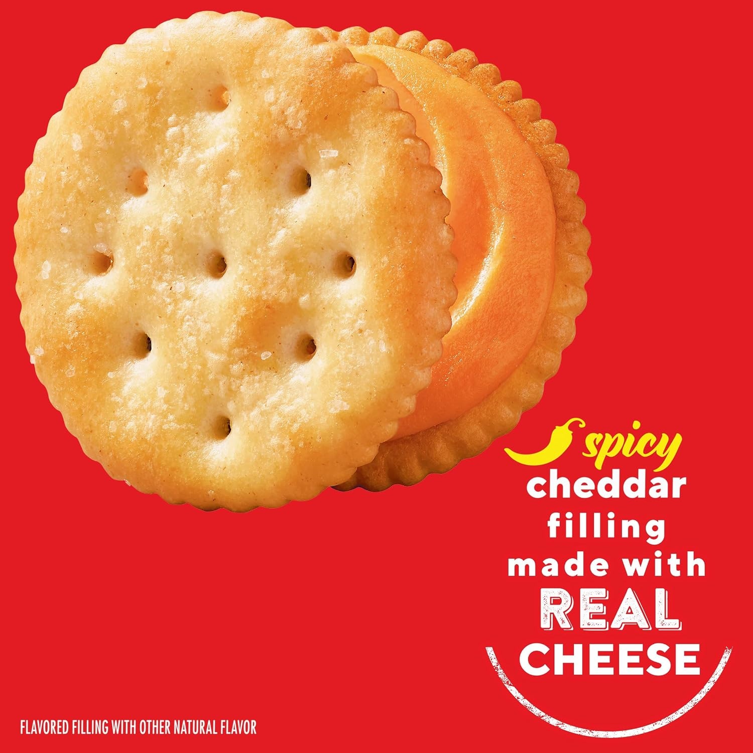 image:imageRITZ Peanut Butter Sandwich Crackers 4g Protein 20 Snack PacksSpicy Cheddar