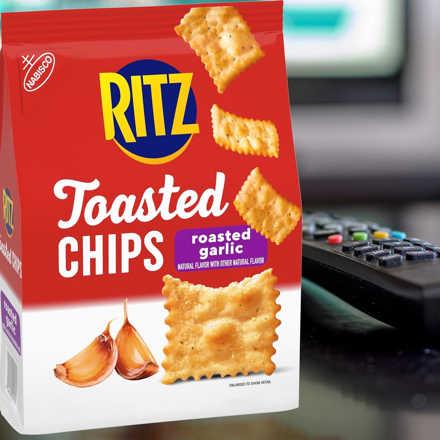 image:imageRITZ Toasted Chips Roasted Garlic Crackers Party Snacks 81 oz