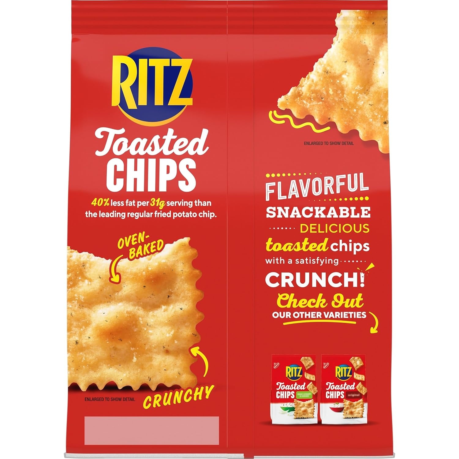 image:imageRITZ Toasted Chips Roasted Garlic Crackers Party Snacks 81 oz