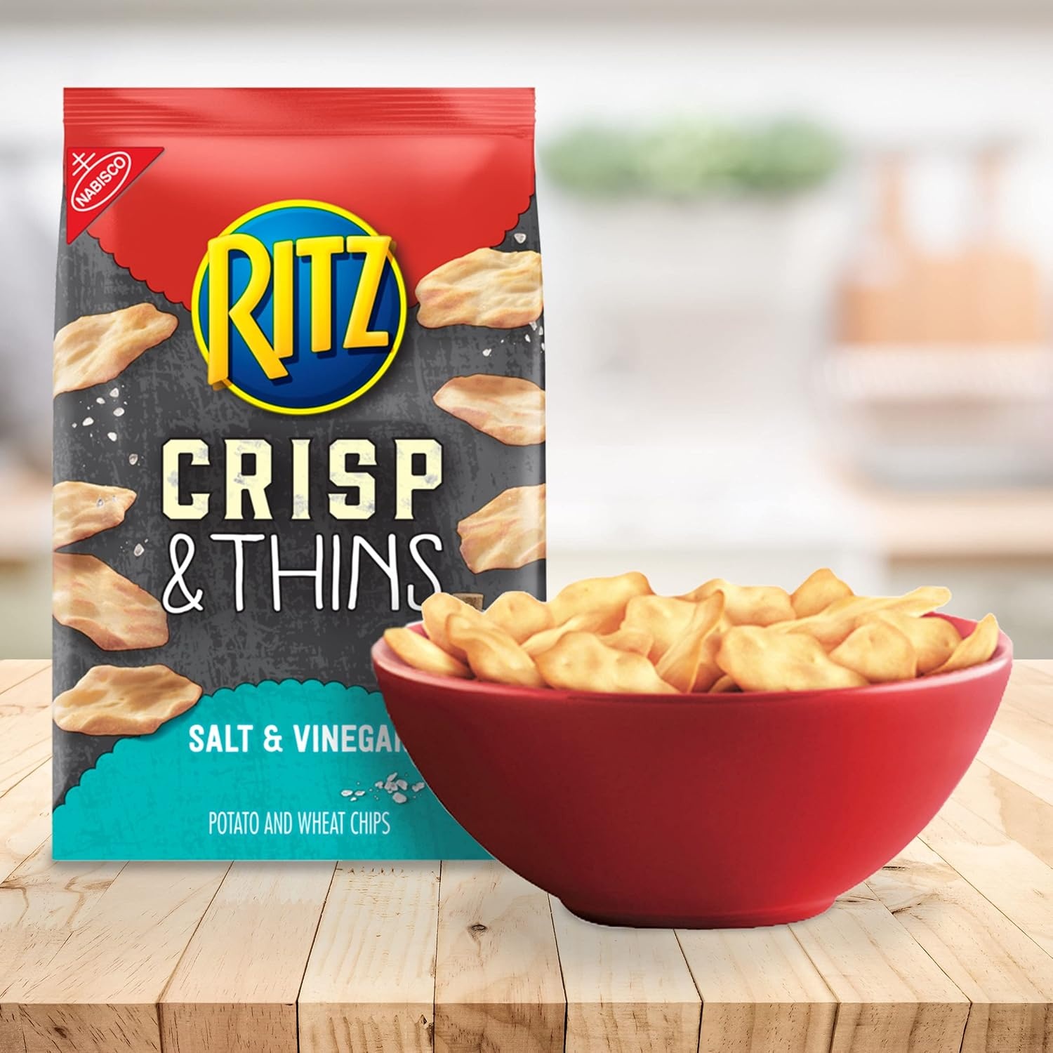 image:imageRITZ Crisp and Thins Original with Creamy Onion and Sea Salt Chips Party Snacks 71 ozSalt and Vinegar