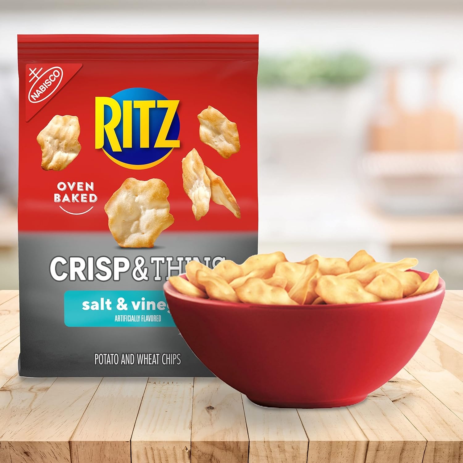 image:imageRITZ Crisp and Thins Original with Creamy Onion and Sea Salt Chips Party Snacks 71 ozSalt and Vinegar