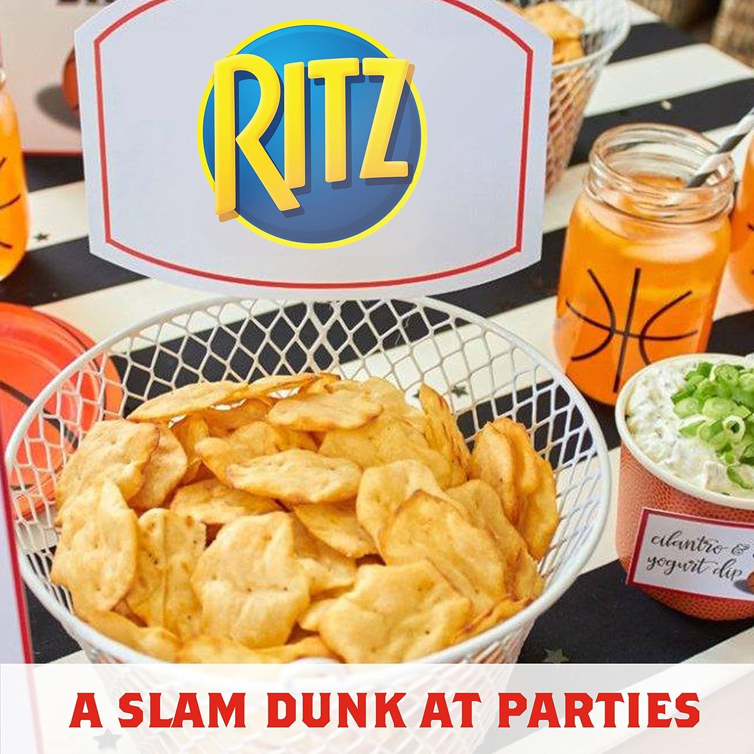 image:imageRITZ Crisp and Thins Original with Creamy Onion and Sea Salt Chips Party Snacks 71 ozSalt and Vinegar