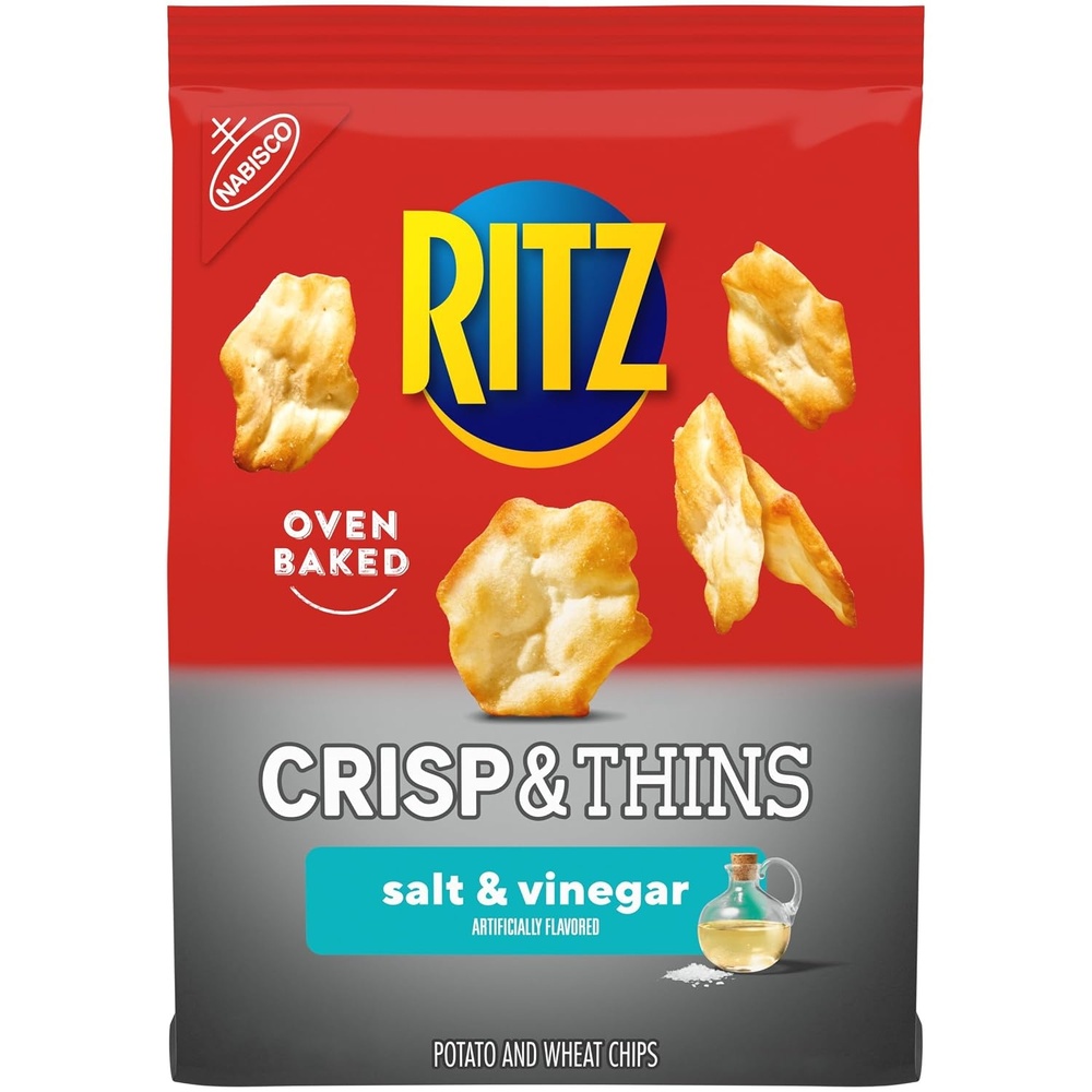 image:imageRITZ Crisp and Thins Original with Creamy Onion and Sea Salt Chips Party Snacks 71 ozSalt and Vinegar